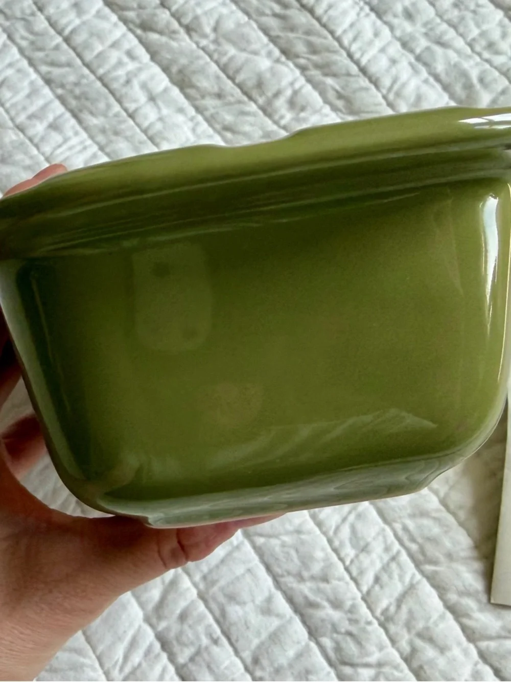 Longaberger Woven Traditions Heritage Green Rectangular Loaf Baker Dish